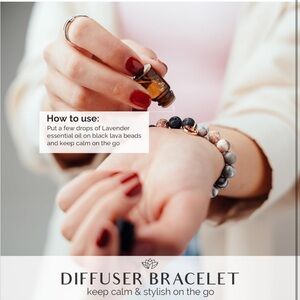 AURA LOVE YOURSELF‎ Lava Rock Diffuser Bracelet with Essential Oil